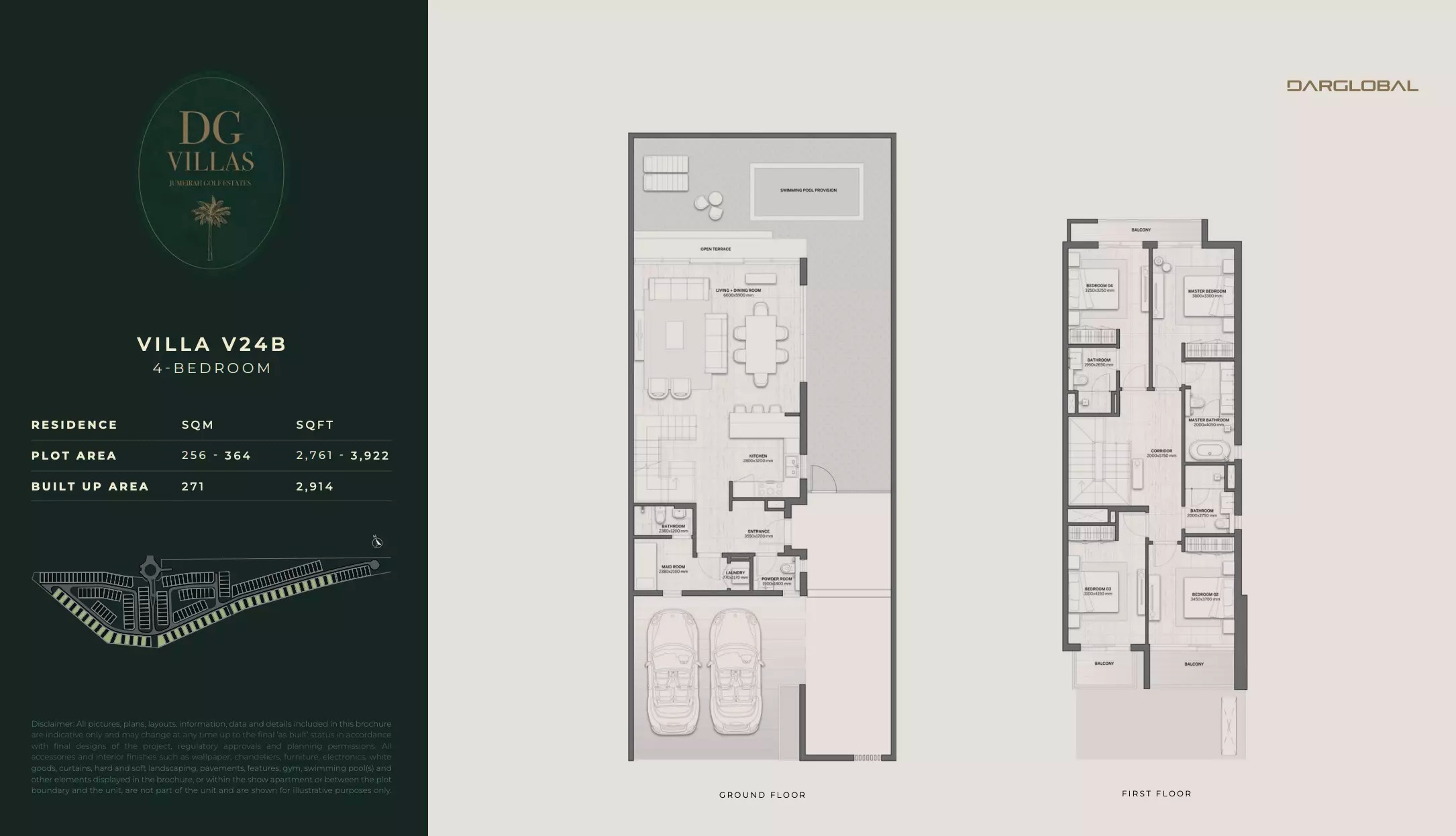 4 Beds 2914 Sq. Ft. Villa in Dar Global Villas