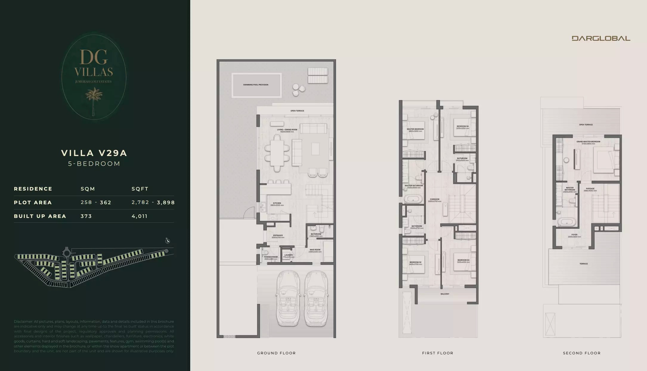 5 Beds 4011 Sq. Ft. Villa in Dar Global Villas