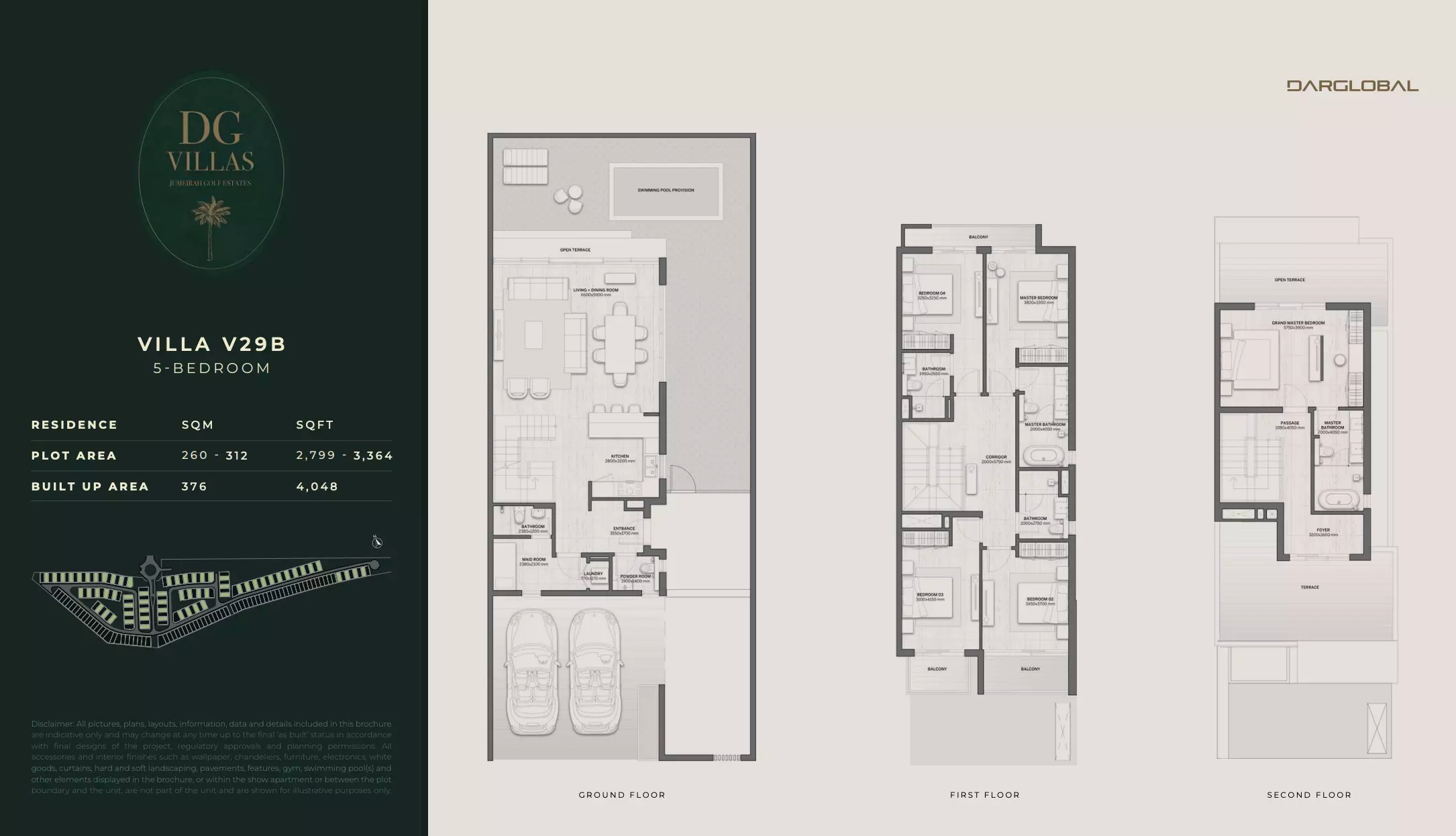 5 Beds 4048 Sq. Ft. Villa in Dar Global Villas