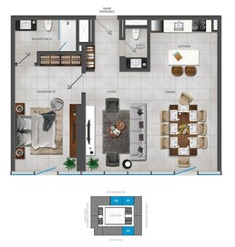 1 Bed 872 Sq. Ft. Apartment in The Nadd Residence