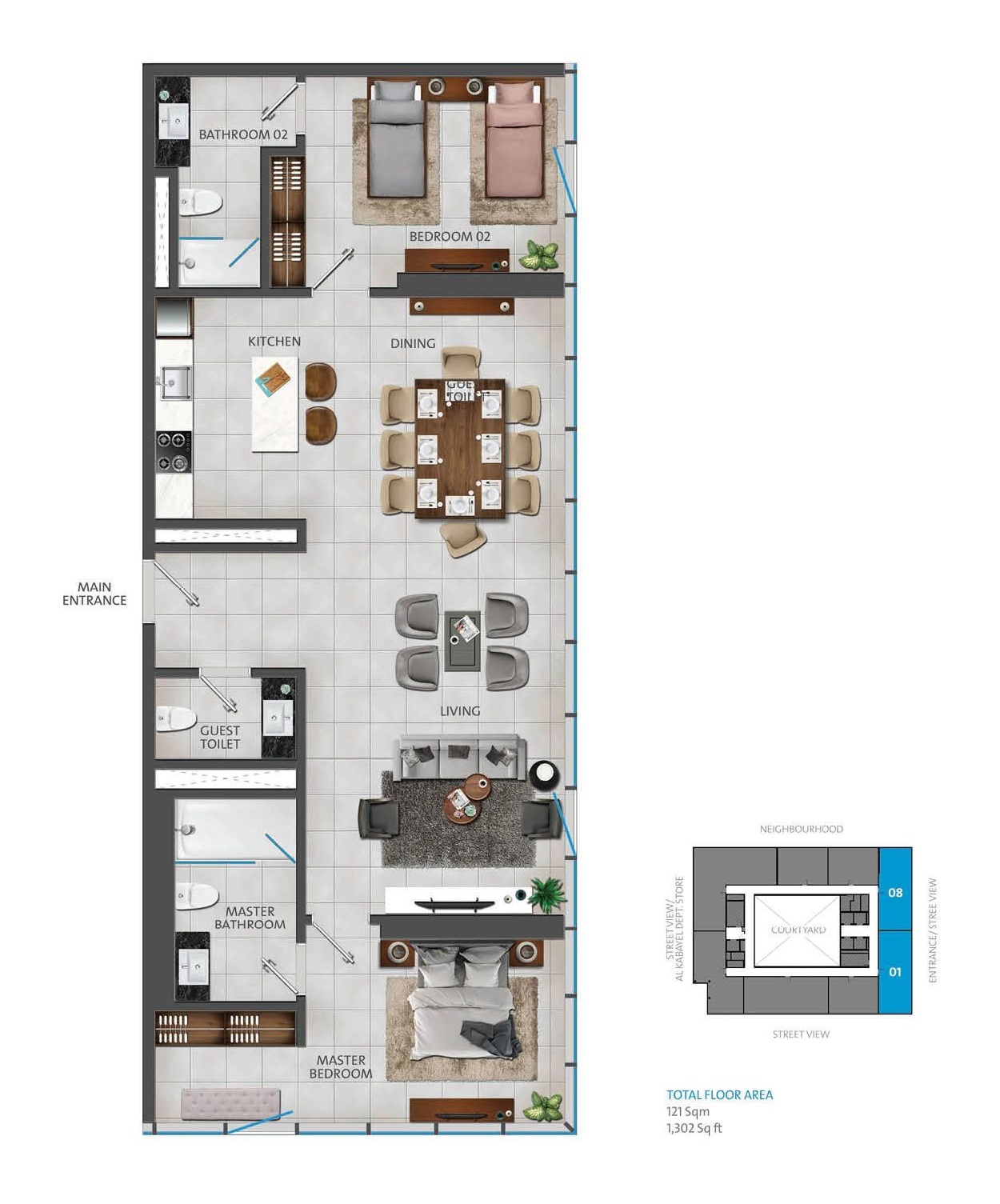 The Nadd Residence 2 Beds Layout