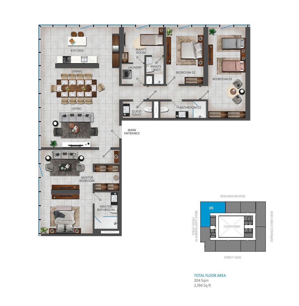 The Nadd Residence 3 Beds Layout
