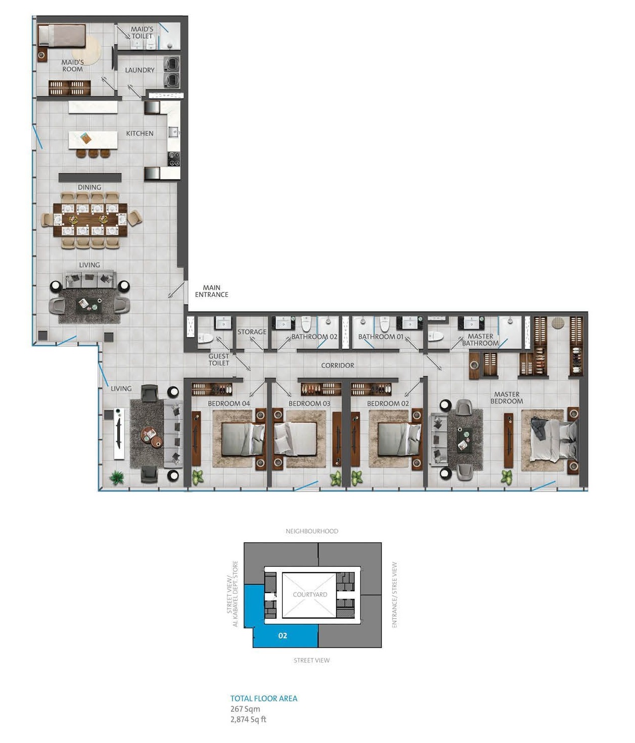 The Nadd Residence 4 Beds Layout