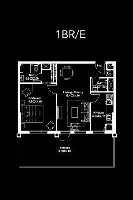 Deyaar Afnan 1 Bed Layout
