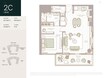 Deyaar Elm Park Five 1 Bed Layout