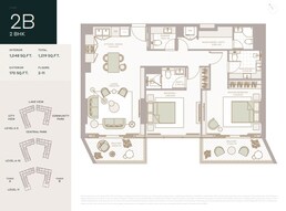 2 Beds 1219 Sq. Ft. Apartment in Deyaar Elm Park Five