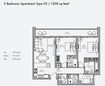 Deyaar Jannat Apartments 2 Beds Layout