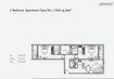 Deyaar Jannat Apartments 2 Beds Layout