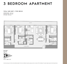 3 Beds 1895 Sq. Ft. Apartment in Deyaar Mar Casa