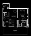 Deyaar Midtown 1 Bed Layout