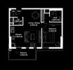 Deyaar Midtown 1 Bed Layout