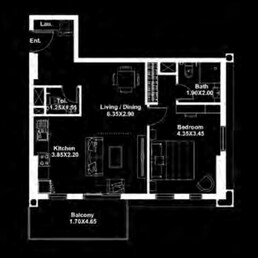 1 Bed 772 Sq. Ft. Apartment in Deyaar Midtown