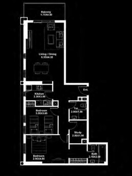 2 Beds 1138 Sq. Ft. Apartment in Deyaar Midtown