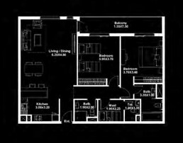 2 Beds 1249 Sq. Ft. Apartment in Deyaar Midtown