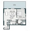 Deyaar Midtown Mesk 1 Bed Layout