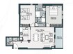 Deyaar Midtown Mesk 2 Beds Layout