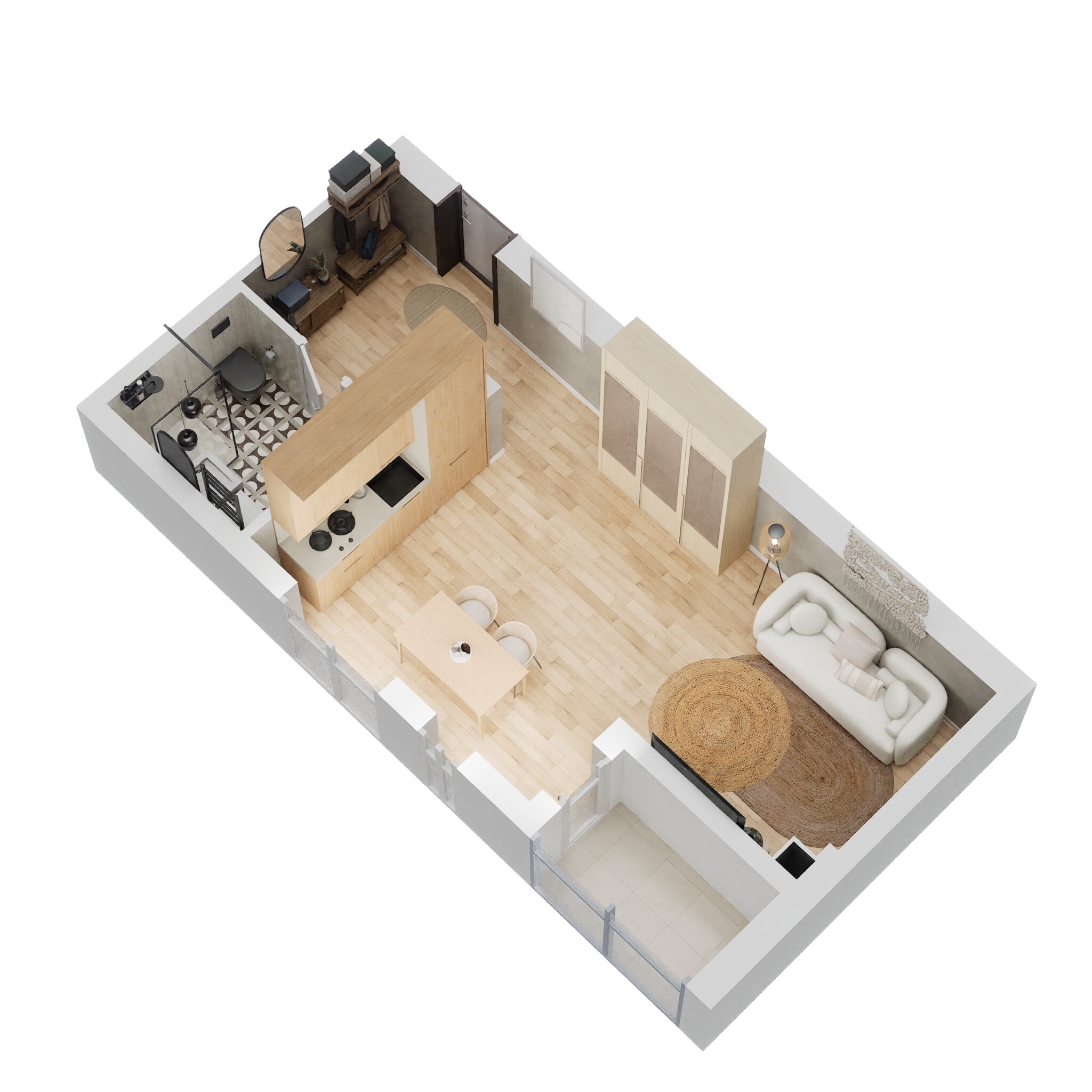 450 Sq. Ft. Studio in Deyaar Midtown Noor