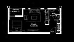 429 Sq. Ft. Studio in Deyaar Midtown