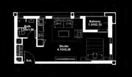 431 Sq. Ft. Studio in Deyaar Midtown