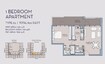Deyaar Millennium Talia Residences 1 Bed Layout