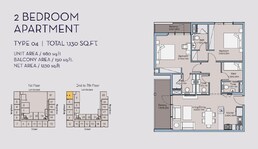 2 Beds 1130 Sq. Ft. Apartment in Deyaar Millennium Talia Residences