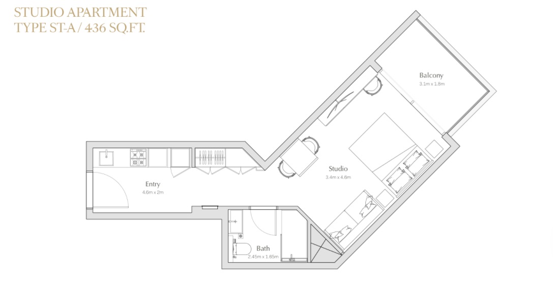 Deyaar Regalia Studio Layout