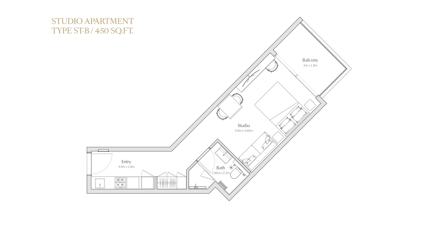 Deyaar Regalia Studio Layout