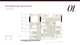 2 Beds 1477 Sq. Ft. Apartment in Deyaar Rosalia Residences