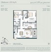 Deyaar Tria 2 Beds Layout