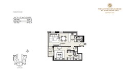 1 Bed 797 Sq. Ft. Apartment in District One Residences