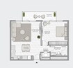 DP La Vie 1 Bed Layout