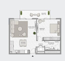 1 Bed 850 Sq. Ft. Apartment in DP La Vie