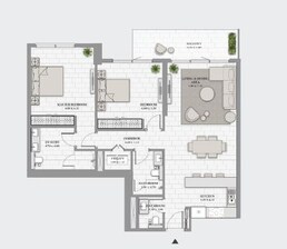 2 Beds 1383 Sq. Ft. Apartment in DP La Vie