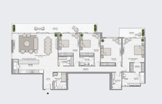 4 Beds 3050 Sq. Ft. Apartment in DP La Vie