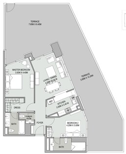 2 Beds 1027 Sq. Ft. Apartment in DPG Bellevue