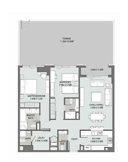 2 Beds 1289 Sq. Ft. Apartment in DPG Bellevue