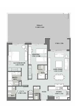 2 Beds 1296 Sq. Ft. Apartment in DPG Bellevue