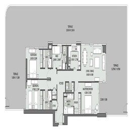 3 Beds 1704 Sq. Ft. Apartment in DPG Bellevue