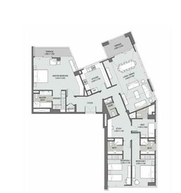 3 Beds 2248 Sq. Ft. Apartment in DPG Bellevue