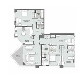 3 Beds 2802 Sq. Ft. Apartment in DPG Bellevue