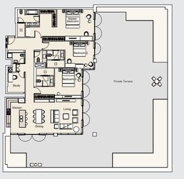 3 Beds 2530 Sq. Ft. Apartment in DT1 Luxury Apartments