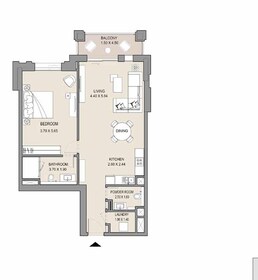 1 Bed 942 Sq. Ft. Apartment in Dubai Asayel Apartments