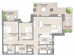 2 Beds 1771 Sq. Ft. Apartment in Dubai Asayel Apartments
