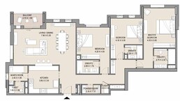 3 Beds 1925 Sq. Ft. Apartment in Dubai Asayel Apartments