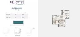 1 Bed 832 Sq. Ft. Apartment in Dubai Beachfront Gates