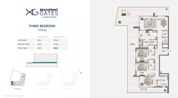 3 Beds 3218 Sq. Ft. Apartment in Dubai Beachfront Gates