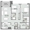 Dubai Bellevue Towers 2 Beds Layout