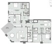 Dubai Bellevue Towers 3 Beds Layout