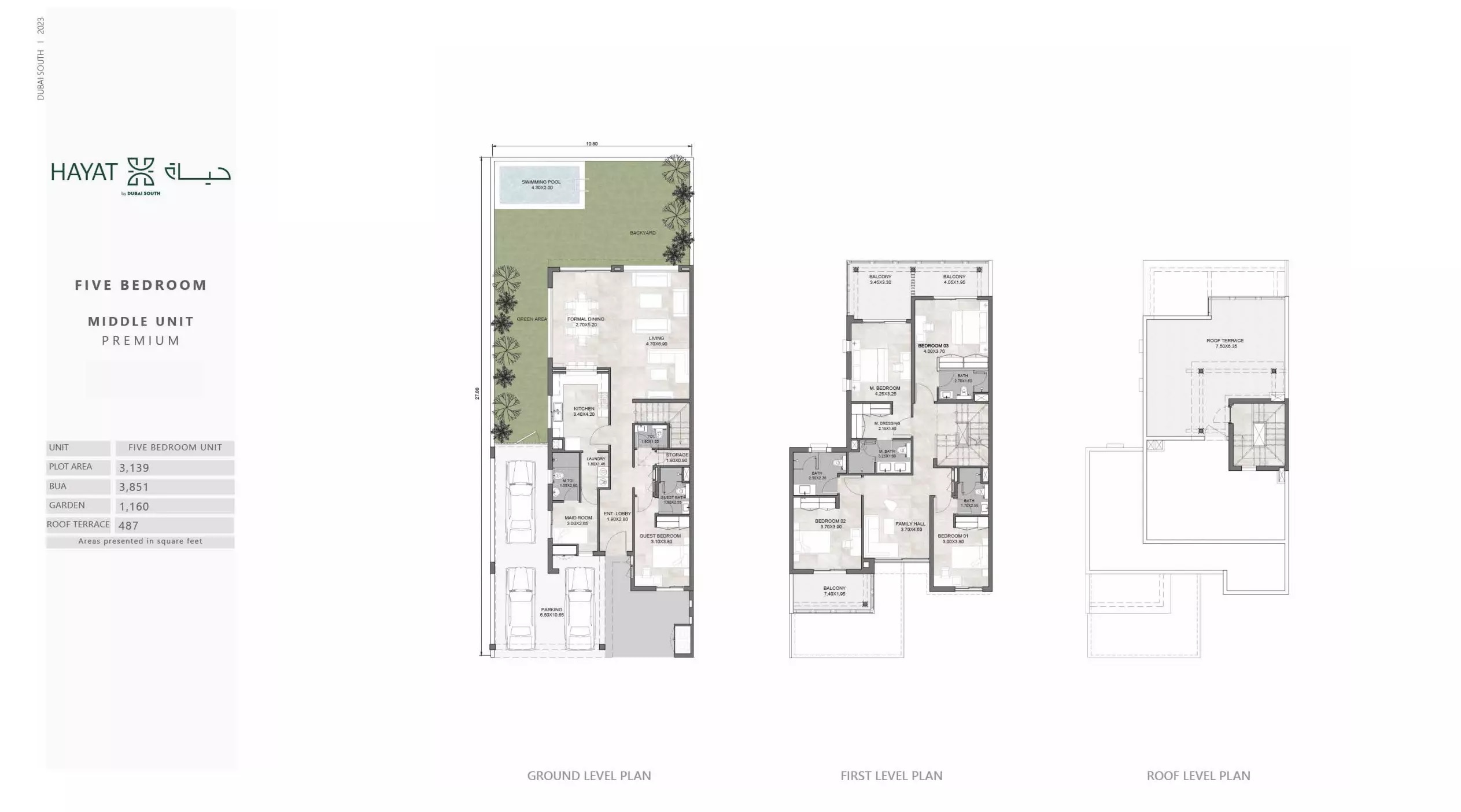 Dubai Hayat 5 Beds Layout