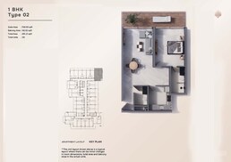 1 Bed 851 Sq. Ft. Apartment in Dugasta Al Haseen Residences 3